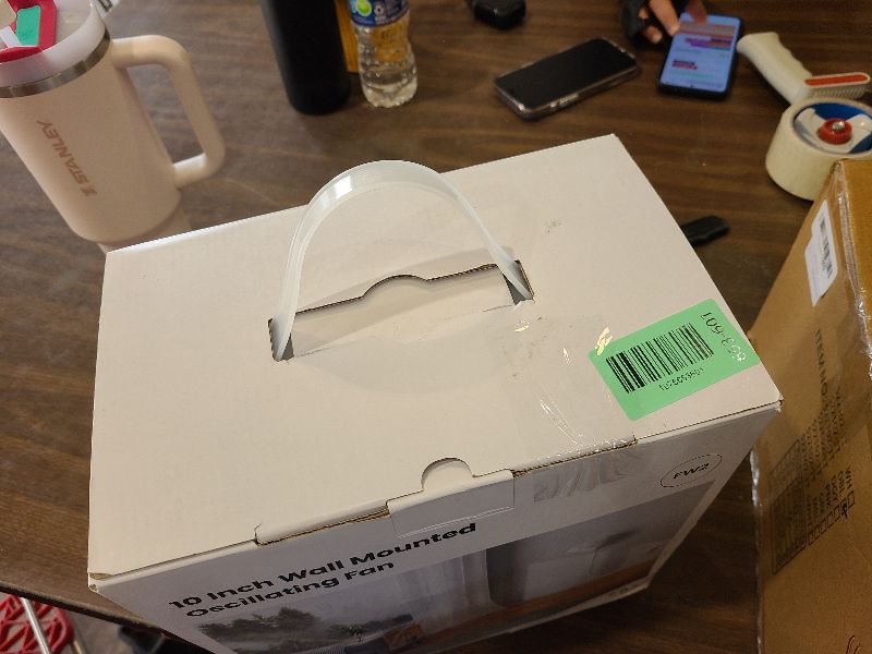 Photo 1 of 10 Inch Oscillating Wall Fan for Bedroom, Portable Small Mount Fan with Remote and Timer, (12V),90°Oscillating, Powerful 4 Speeds, Quiet Fan, Adjustable Tilt,for RV, Garage, Corner,5.9 ft Cord, White