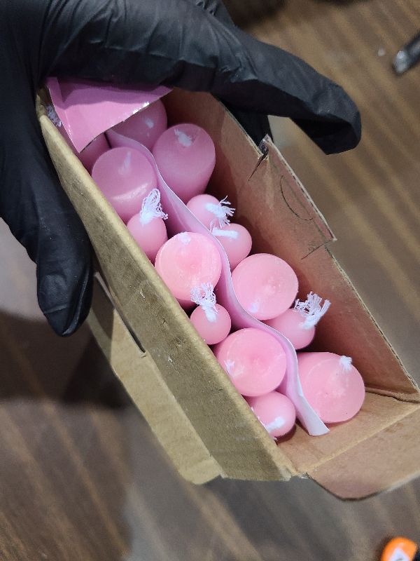 Photo 1 of 14-Pack Pink Taper Candles - 10 Inch Unscented Dripless Candlesticks, Long Burning for Weddings, Bridal Showers, Valentine's Day & Romantic Dinner Parties