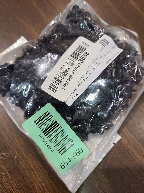 Photo 1 of 100 Pack Black Butterfly Hair Clips Pastel Mini Cute Butterfly Hair Clips Accessories for 90S Women and Girls (Black)