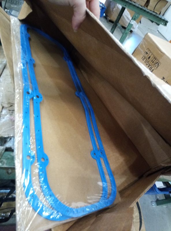 Photo 1 of 2 pcs/Set SHLPDFM Blue Big Block Chevy Rubber Valve Cover Gaskets 3/16" Thick Steel Core Fits for Big Block Chevy 396 402 427 454 454 1965-1985