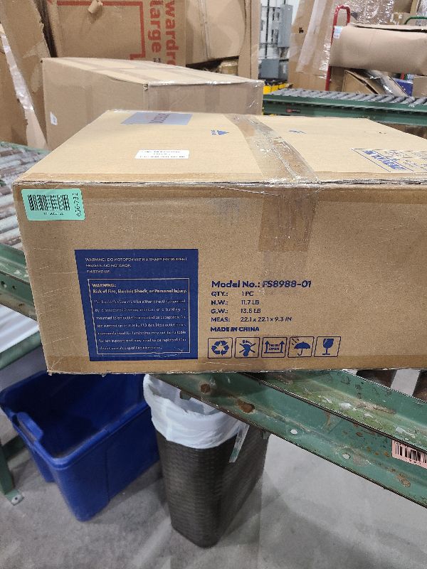 Photo 1 of 21" Waterproof Outdoor Ceiling Fan with Light, Outdoor Boho Hanging Fan for Patio, 6-Speed & 3 CCT LED, Caged Ceiling Fan with Smart APP & Remote Control, Perfect for Gazebo, Pergola, Canopy