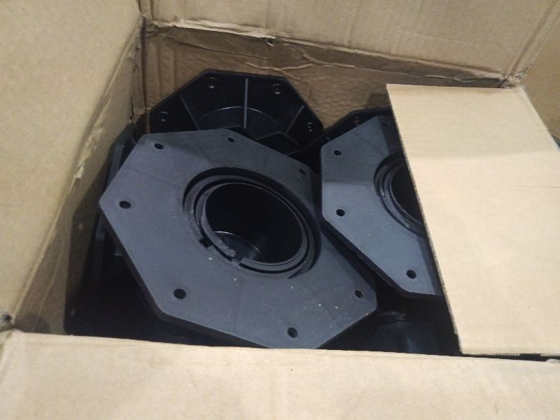 Photo 1 of 10Pack Adjustable Deck Pedestal - Floor Lift Deck Support Raising Platform Height from 2-3/8" to 5-1/2" Black