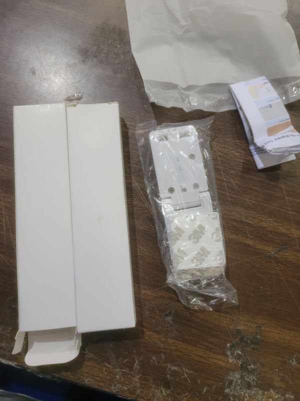 Photo 1 of 2 Pack Drawer Locks Baby Proofing Keyless Password Code Dresser Child Proof Locks Cabinet Combination Owners Closet Baby Safety Lock Latches for Bedstand Furniture Corner Edges (2, White)