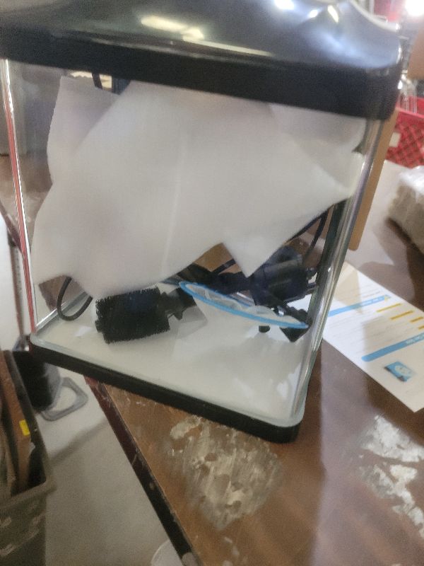 Photo 1 of 2 Gallon Fish Tank Smart Aquarium Kit, Glass Small Aquarium Starter Kits Self Cleaning
