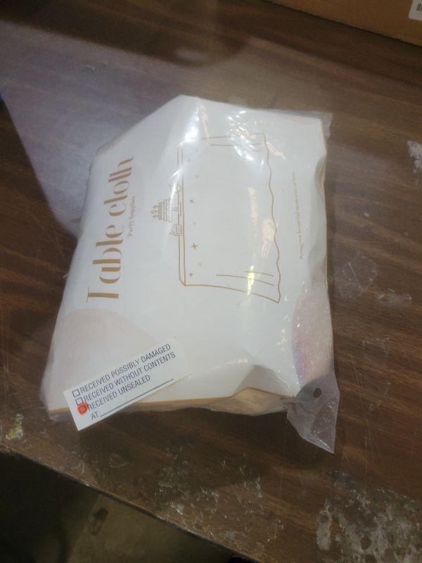 Photo 1 of 1 Pack Light Champagne Table Clothes for 4 Foot Rectangle Tables, One-Piece Wrinkle Resistant Stretch Spandex Table Covers with Skirt for Event Banquet Wedding Birthday Party