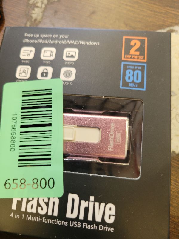 Photo 1 of 256GB USB Flash Drive for Phone and Pad, High Speed External USB Thumb Drives - Photo Storage Memory Stick for Save More Photos and Videos (Pink, 256GB)