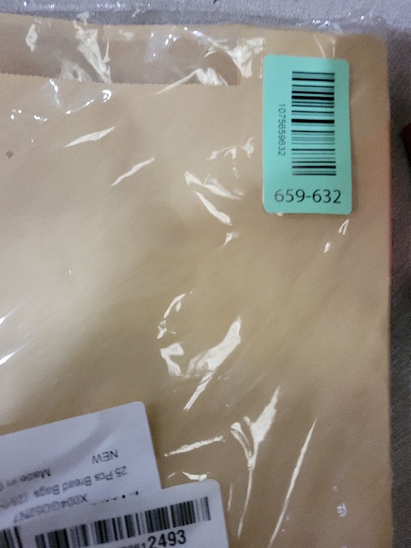 Photo 1 of 25 Pcs Bread Bags for Homemade Bread, Sourdough Paper Bags With Window, 50% Thicker 13.7x8.2x3.7in A Large Bakery Bag Used for Storage Bakery Cookies & Snacks, 40 Cute Sealing Stickers with Ties