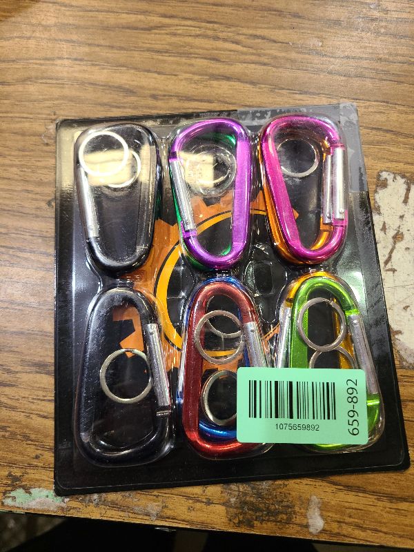 Photo 1 of 12PCS Carabiner Keychain Clip - 3" Aluminum Caribeener Key Clip,D Ring Shape Nonlocking Carabeaner Hook Buckle,Multi-Function Spring Snap Key Clips Tool for Home,Camping,Hiking,Traveling,Backpack