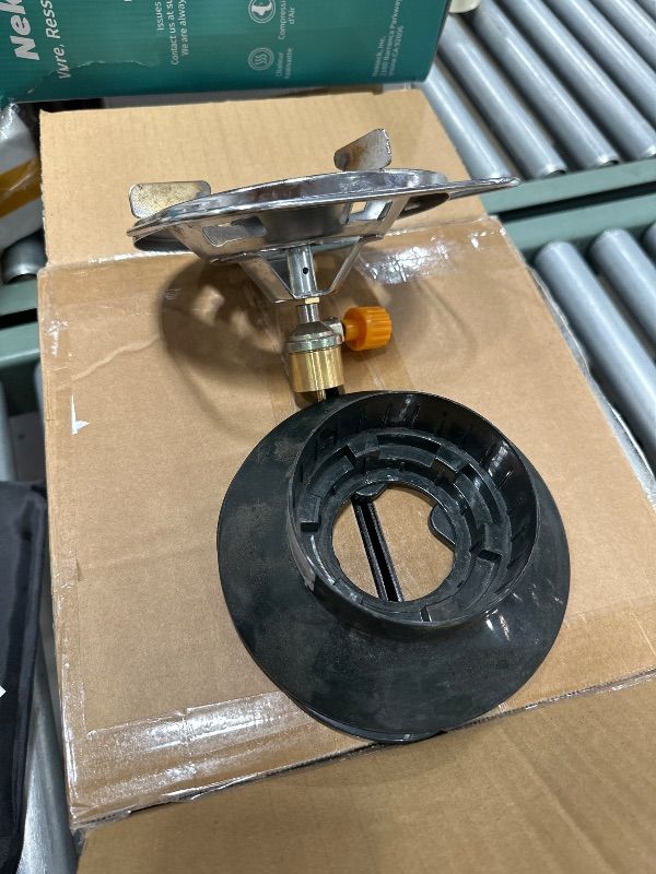 View 3 of *** PARTS ONLY - SEE PHOTOS *** ODSD 2 Burner Camping Stove with Windshield, 20000 BTU Propane Camp Stove, Portable Folding Gas Stove, Camping Essentials Gear Includes Frying Pan, Coffee Stand & Carry Bag, Green