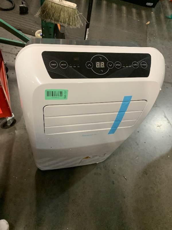 Photo 1 of ****DAMAGE SEE PICTURES/ NOTES*****
SereneLife Portable Air Conditioner, Dehumidifier & Fan | 3-in-1 8,000 BTU AC With Temperature Ranges 64°F–90°F & Cools 350 SQ FT | Includes 3 Fan Speeds, Remote Control, & Window Exhaust Kit | White