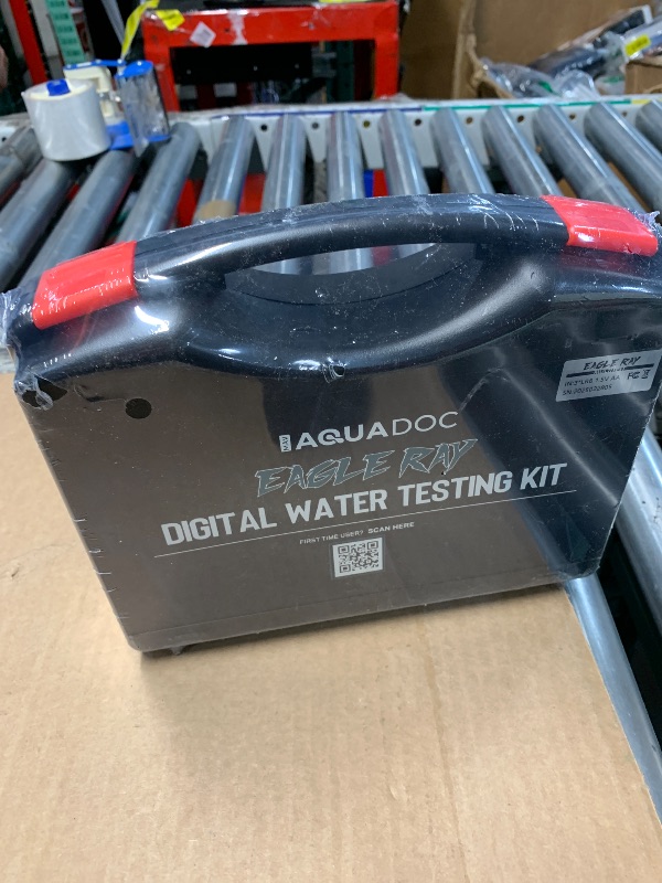 Photo 1 of ***FACTORY SEALED - OPENED FOR INPSECTION***Eagle Ray Digital Spa Water Test Kit by AquaDoc with Digital Water Tester and 30 hot tub Test Strips for Chlorine, Bromine, Total Hardness, Cyanuric Acid, Alkalinity, and pH