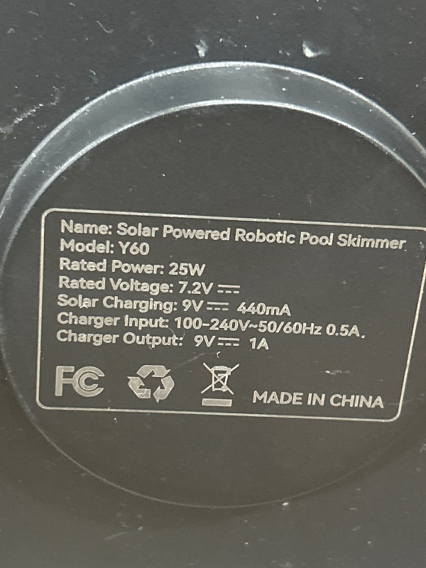 Photo 1 of ***PARTS ONLY , NON FUNCTIONAL ** Cordless Solar Pool Skimmer - 2026 Automatic Robotic Pool Surface Cleaner with 360° All-Around Intake, Dual Charging, 12H Deep Cleaning for In-Ground & Above Ground Pools