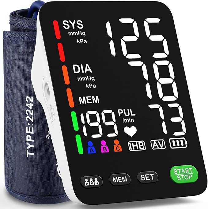 Photo 1 of ***STOCK IMAGE FOR REFERENCE***
ADKING Blood Pressure Monitor Home Use Upper Arm LED Backlit Display Blood Pressure Cuff 9-17 inch Automatic Blood Pressure Machine 3 User Mode & 199 Sets Memories & Carrying Case (Black)