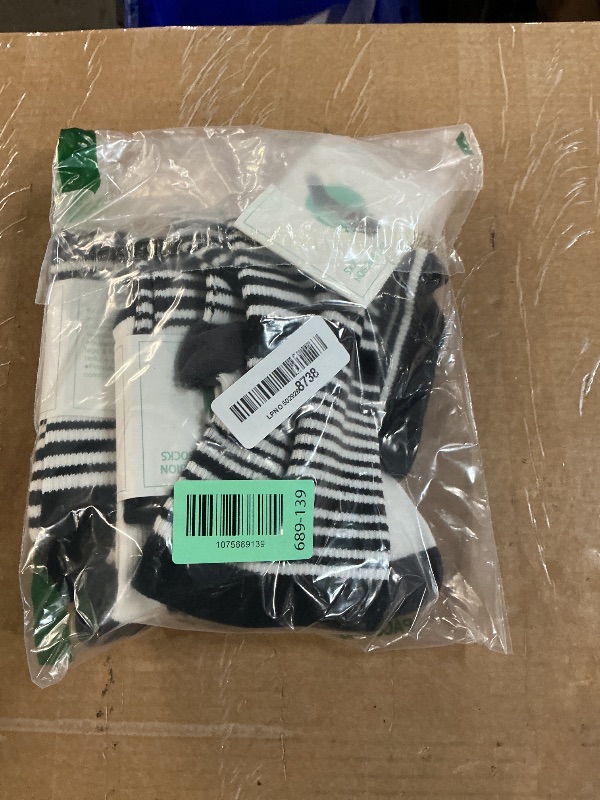 Photo 1 of +MD 3 Pairs Bamboo Viscose Compression Socks for Women Men 15-20mmHg Knee High Support Stockings for Pregnancy Nurse Travel 9-11White/Black Striped