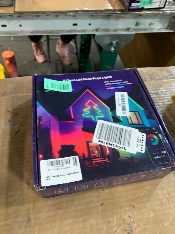 Photo 1 of ****PARTS ONLY ** YILINM LED neon Lights,50FT RGB Neon Rope Lights,with Remote Control/APP Control,Music Sync,Timer Function,IP67 Waterproof Flexible Neon Strip Lights,for Bedroom Gaming Outdoors Decor