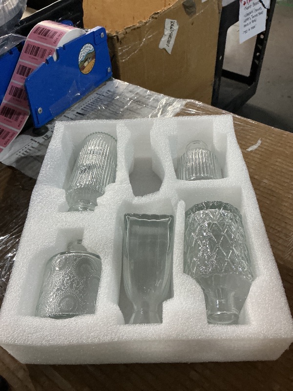 View 3 of ***MISSING PARTS*** ONLY FIVE INBOX MISSING SEVEN***NOT GREEN CLEAR COLOR******
TBWIND 12pcs Green Glass Bud Vases Set, Small Vases for Flowers, Bud Vase for Centerpieces in Bulk, Mini Vintage Vase for Wedding Decorations, Office and Home Table Flower Dé