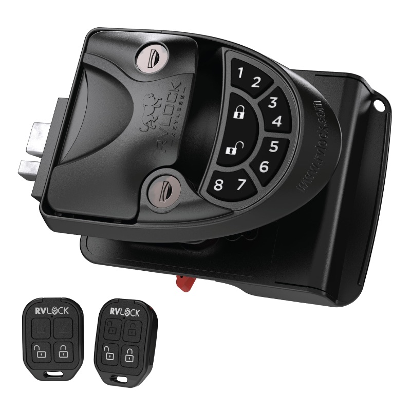 Photo 1 of [2026 Upgrade] RV Door Lock Replacement Keyless Entry - 100% Metal Gear-Driven Lock with Deadbolt | Patent - Pending Security Tech - Password & Remote Control - Fits 3.75" x 2.75" Hole