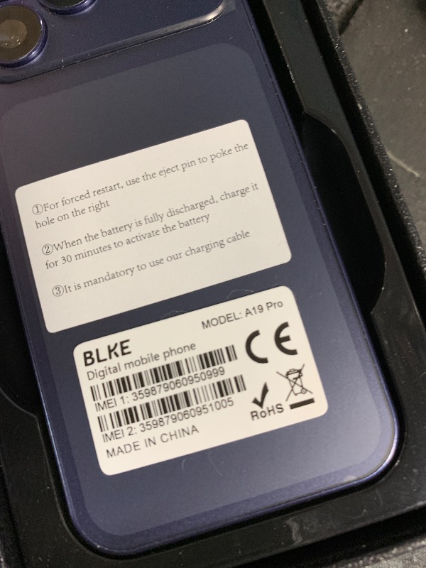 View 4 of ***ACCOUNT LOCKED***BLKE AIR 4.5'' Mini Phone 64GB Unlocked 4G Mobile Smartphone with 2000mAh Battery Compact Backup Mini Phone for Kids & Students Dual SIM Face ID Blue