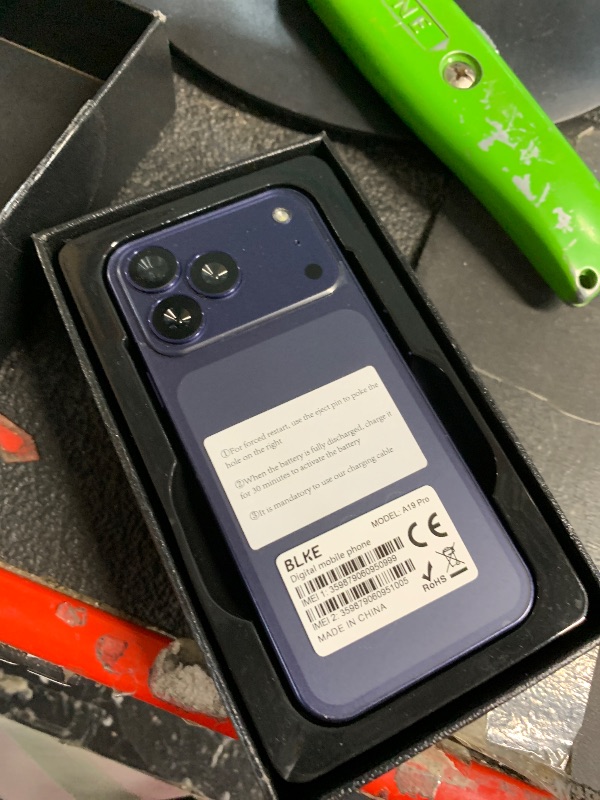 View 3 of ***ACCOUNT LOCKED***BLKE AIR 4.5'' Mini Phone 64GB Unlocked 4G Mobile Smartphone with 2000mAh Battery Compact Backup Mini Phone for Kids & Students Dual SIM Face ID Blue