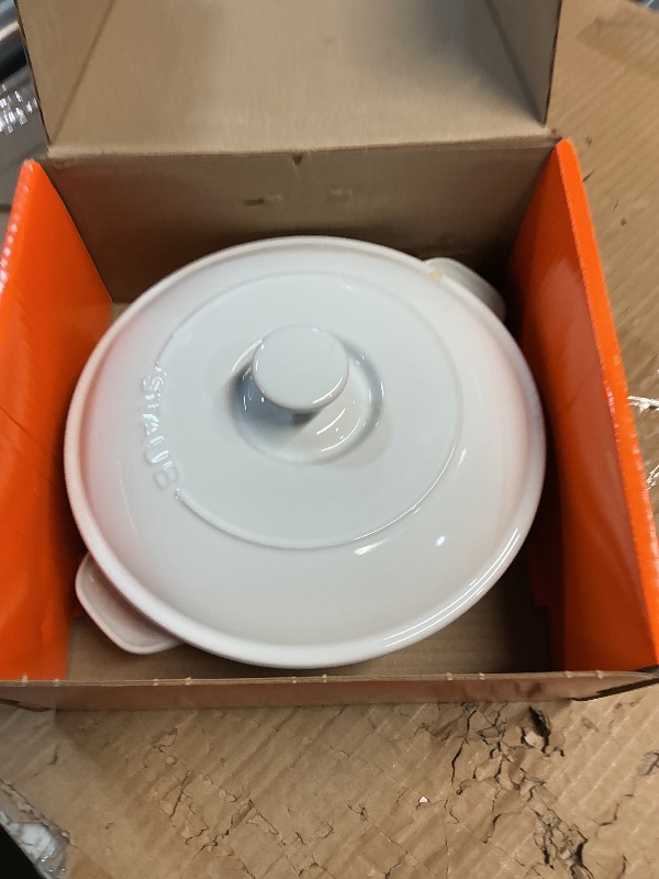 Photo 1 of **ACTUAL RETAIL IS $49.99** Staub Ceramic 8-inch Round Covered Brie Baker - White