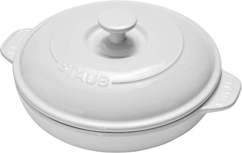 Photo 1 of **ACTUAL RETAIL IS $49.99** Staub Ceramic 8-inch Round Covered Brie Baker - White