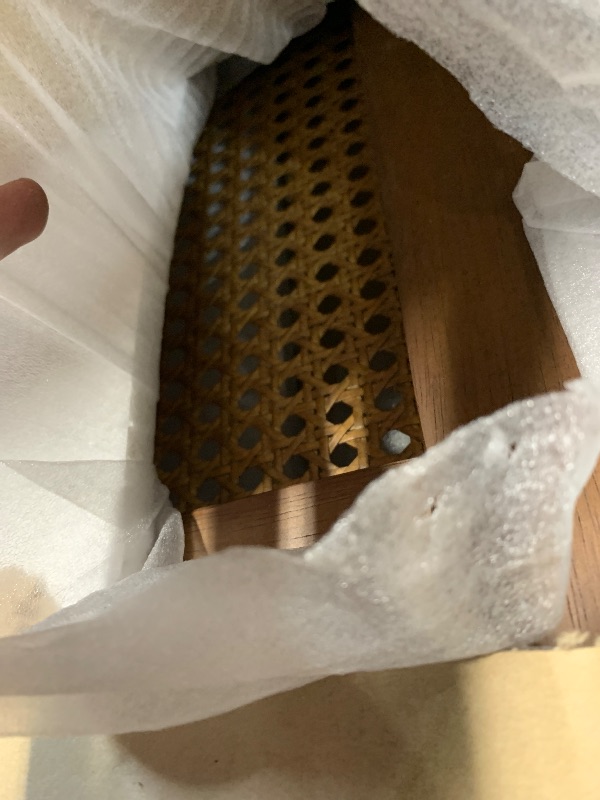 Photo 1 of ***PARTIAL SET - PRICE ADJUSTED***
Baxton Studio Blossom Ash Walnut Wood and Rattan Queen Size Platform Bed
