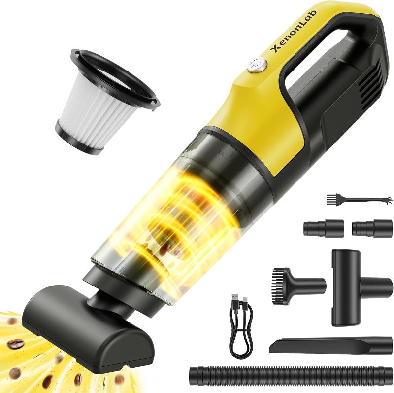 Photo 1 of **MISSING SOME ATTACHMENTS**XenonLab Handheld Vacuum Cordless 1.1 Pounds Car Vac 10000PA Hand Held Vacuums 4-in-1 Hand Vac Cordless Rechargeable HEPA Filter Large Capacity Dust Cup for.