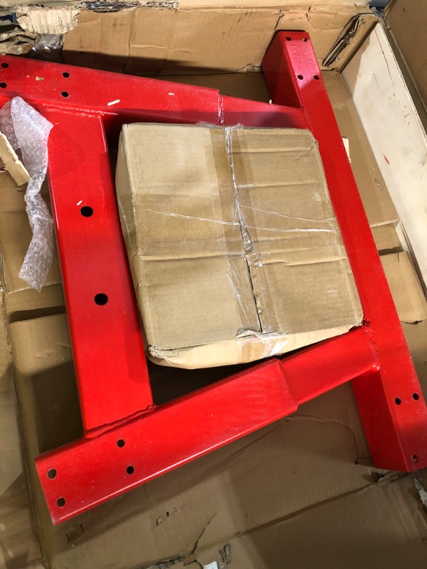 Photo 1 of ***MISSING PARTS***
SierraSquad 2 Ton Folding Hydraulic Engine Hoist, Folding Engine Shop Crane Hoist Lift, Heavy Duty Cherry Picker with 6 Swivel Wheels & Telescopic Boom for Garage, Workshop, Factory, Red
