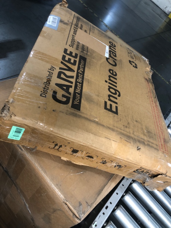 View 1 of ***PARTIAL SET -BOX B ONLY***2 Ton Folding Hydraulic Engine Hoist with 59 in Load Leveler 4400 LBS Capacity Heavy Duty Cherry Picker 6 Swivel Wheels,Engine Support Bar 1100 LBS Capacity for Garage Workshop Warehouse Orange
