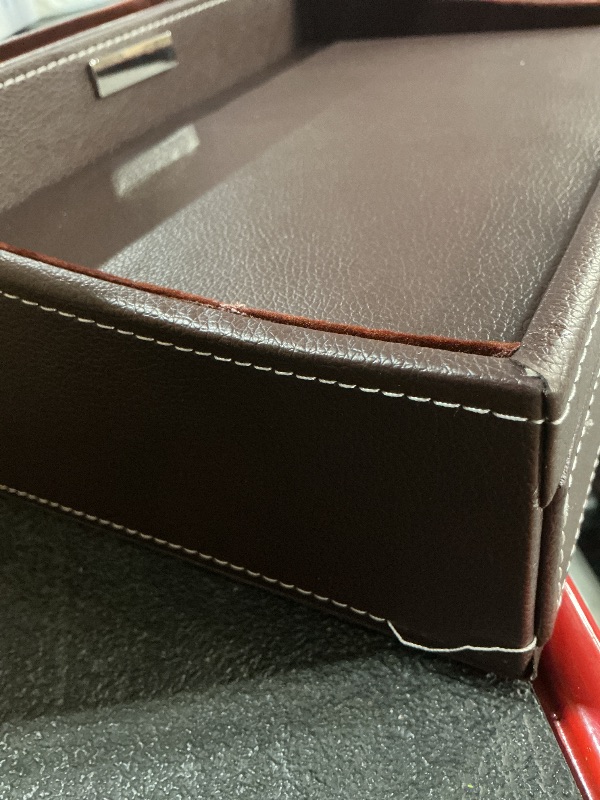 Photo 1 of ***MINOR DAMAGE SEE COMMENTS***Baoyun Fathers Day Nightstand Organizer for Men, Mens Jewelry Box, Mens Dresser Organizer Countertop, Large Capacity Leather Valet Tray for Phones Pad Wallet Key Birthday Gifts for Men