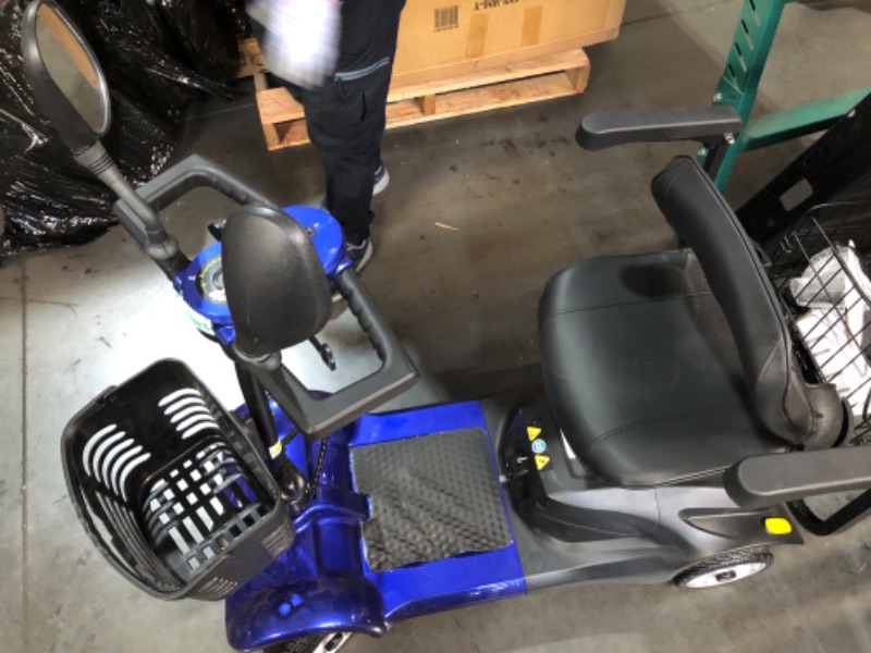 Photo 1 of ***DAMAGED - SEE NOTES/PICTURES***WheelWavi Powered Mobility Scooter, 4-Wheel Foldable Electric Scooter for Seniors & Adults – Heavy Duty Travel Model with 330 lbs Capacity, 350W Motor, Long-Lasting Battery, Front Basket & LED-14.9MI