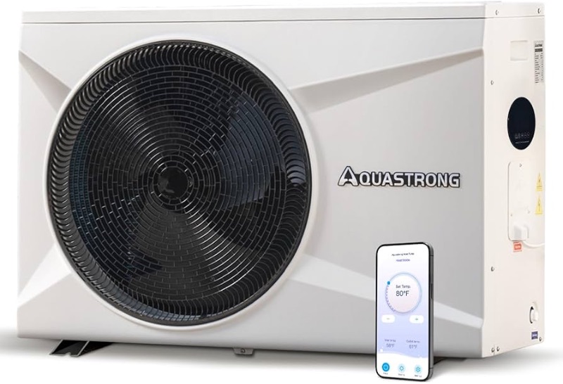 Photo 1 of ***FACTORY SEALED***AQUASTRONG Inverter Swimming Pool Heat Pump,Pool Heater for Above Ground and Inground Pool Heating Smart WiFi Control and Cooling Pool Heater Pools Up to, 9000 Gallons