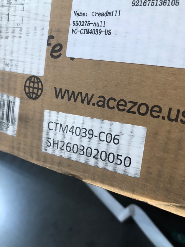 Photo 1 of ***FACTORY SEALED - OPENED FOR INSPECTION***Acezoe Folding Treamill with 15% AUTO Incline and Handle Bar, 3.0HP Treadmills for Home, Under Desk Treadmill with 300LBS Capacity, Walking Pad with Speaker, APP/Remote Control P30 Black Orange
