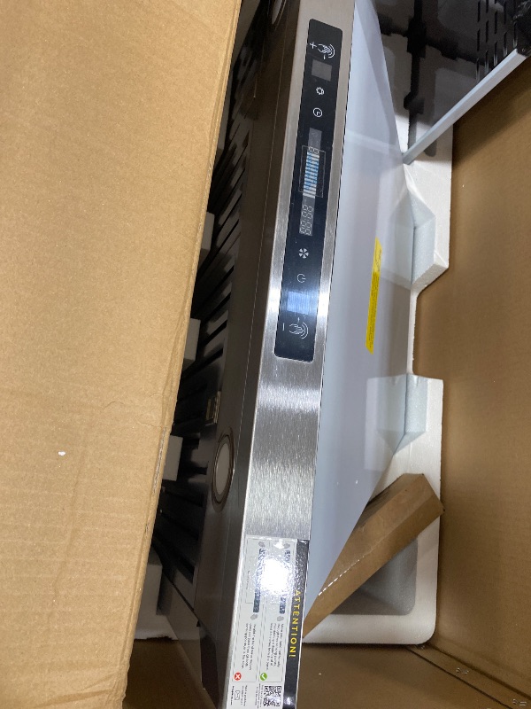 Photo 1 of **MISSING SOME ATTACHMENTS**IKTCH 30-inch Wall Mount Range Hood 900 CFM Ducted/Ductless Convertible, Kitchen Chimney Vent Stainless Steel with Gesture Sensing & Touch Control Switch Panel, 2 Pcs Adjustable Lights(IKP02-30'')