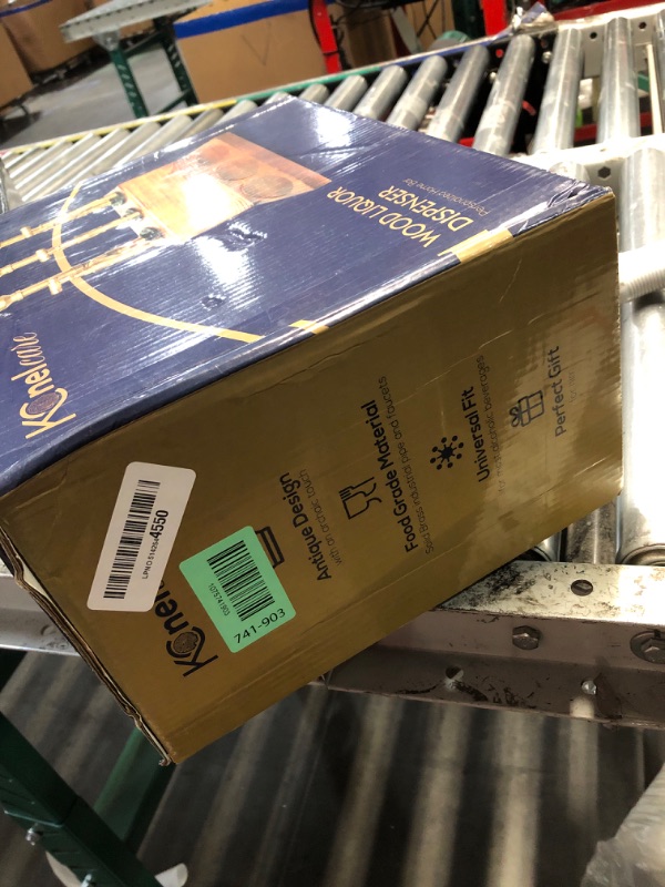 Photo 1 of ***FACTORY SEALED ***KONELCARE Wood Liquor Dispenser-Solid Base Real Brass, Leakproof,Smooth Pouring Dispenser for Home Bar- Fathers Day Alcohol Gifts for Men