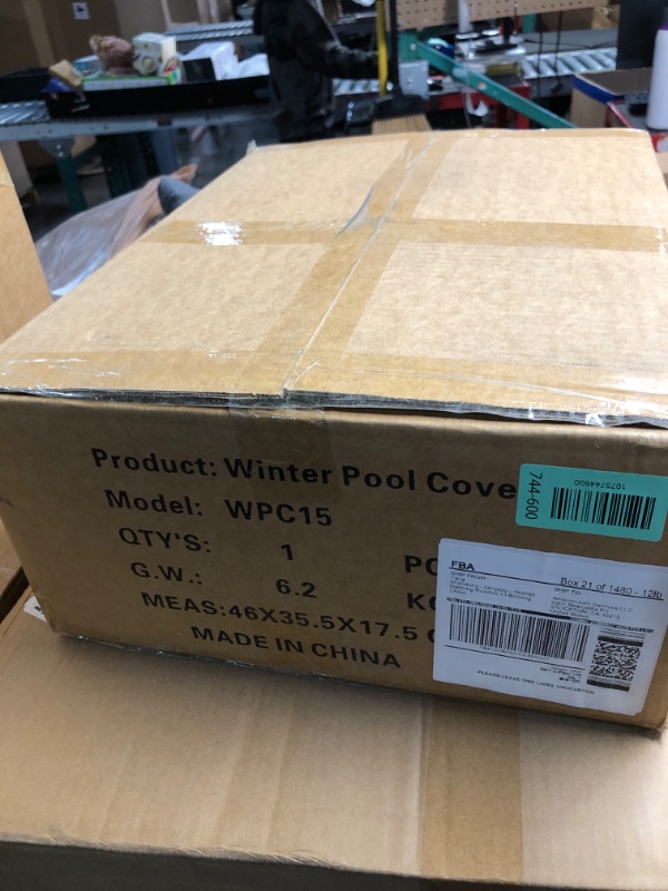 Photo 1 of ***FACTORY SEALED*** POOLACC Pool Covers for Above Ground Pools - 15 ft Round Winter Pool Cover, Extra Durable Cold- and UV-Resistant Heavy-Duty Swimming Pool Cover for Winterizing