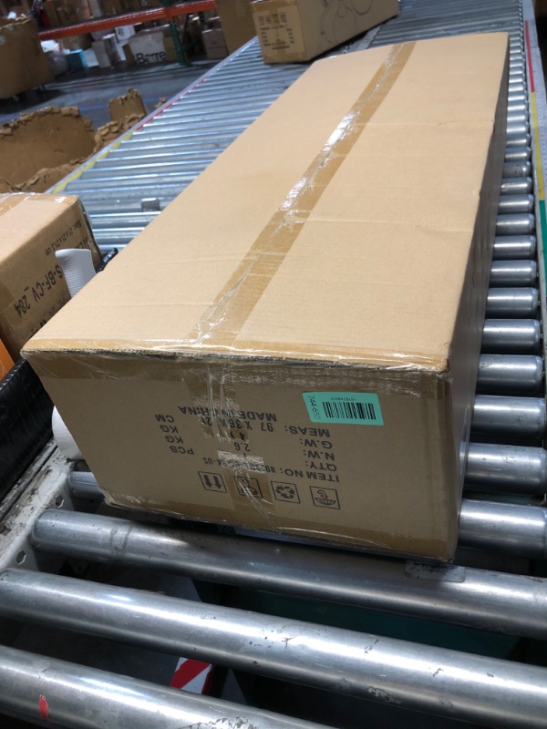 Photo 1 of ***FACTORY SEALED*** HAHZT Black Bathroom Light Fixtures 5-Lights Vanity Lights with Milky White Frosted Glass Shade Bathroom Vanity Light 39.2 inch Wall Sconce Lighting Bath(Exclude E26 Bulb)