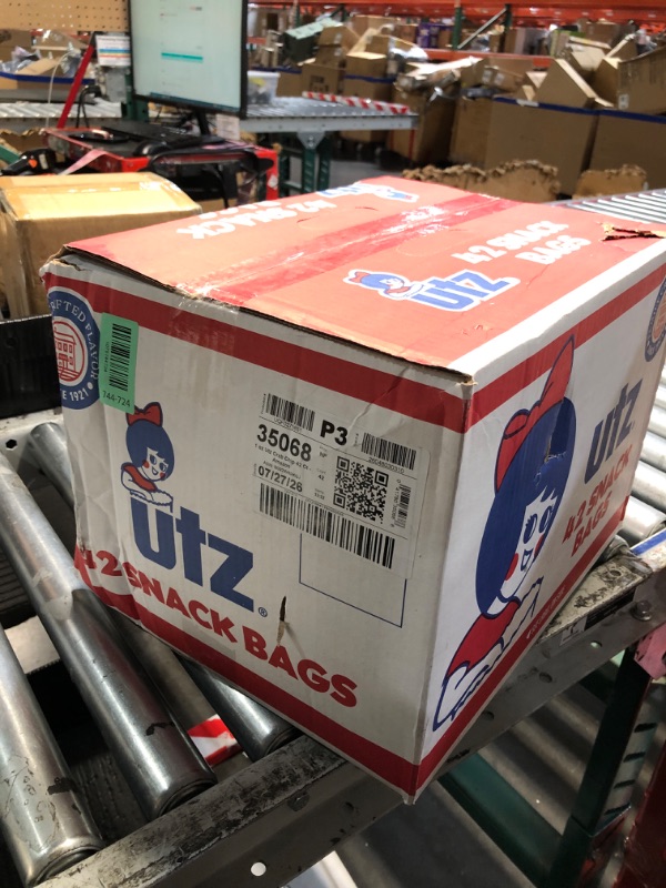 View 2 of ***BEST BY: 7/27/26*** ***FACTORY SEALED*** Utz Crab Chips 1 oz. Bags, 42 Count, Crispy Fresh Potato Chips, Perfect for Vending Machines, Individual Snacks to Go, Trans-Fat Free, brand is Utz, variation theme is Flavor that is Crab, Size that is 2.63 Poun
