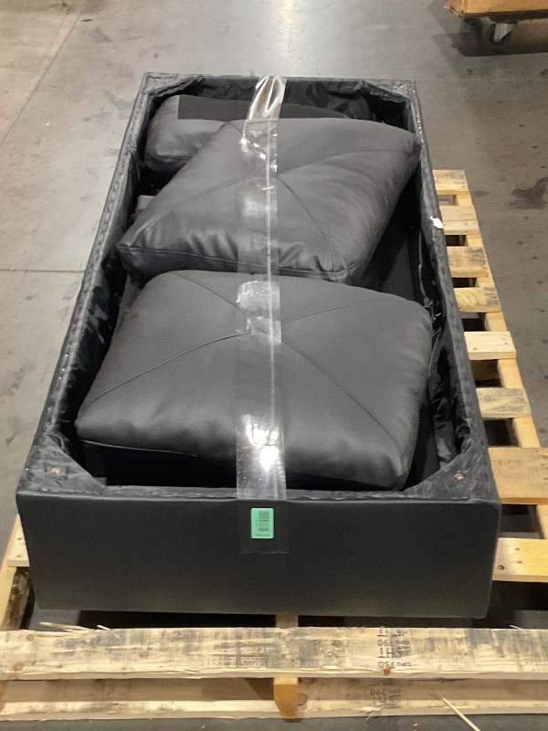 View 3 of ***TRUCK/TRAILER PICKUP ONLY***
Topcomfy 97.5" L Shaped Couch Set, Modular Sectional Couches for Living Room with Storage Ottoman, 4 Seat Home Sofa Living Room Furniture Sets with Chaise for Apartment Office (Faux Leather, Black)