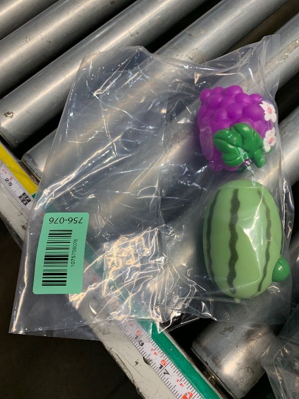 View 2 of ***MISSING PARTS - SEE NOTES/PHOTOS***Fruit Squeeze Toys Pop Out Eyes Fidget Watermelon Pineapple Grape Toys 3 Pcs Stress Relief Toys Cute Birthday Gift Party Favor Classroom Prize for Kids Adults
