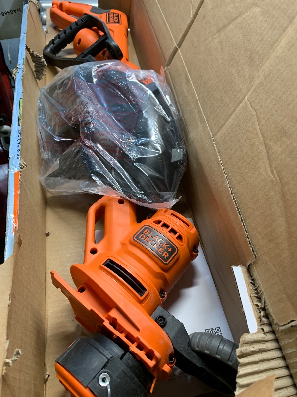 Photo 1 of **PARTS ONLY, DAMAGED** BLACK+DECKER Weed Wacker with Auto Feed, 14-Inch 2 in 1 String Trimmer Lawn Edger, Powerful 6.5-Amp Lightweight Electric Weed Eater (BESTA510)