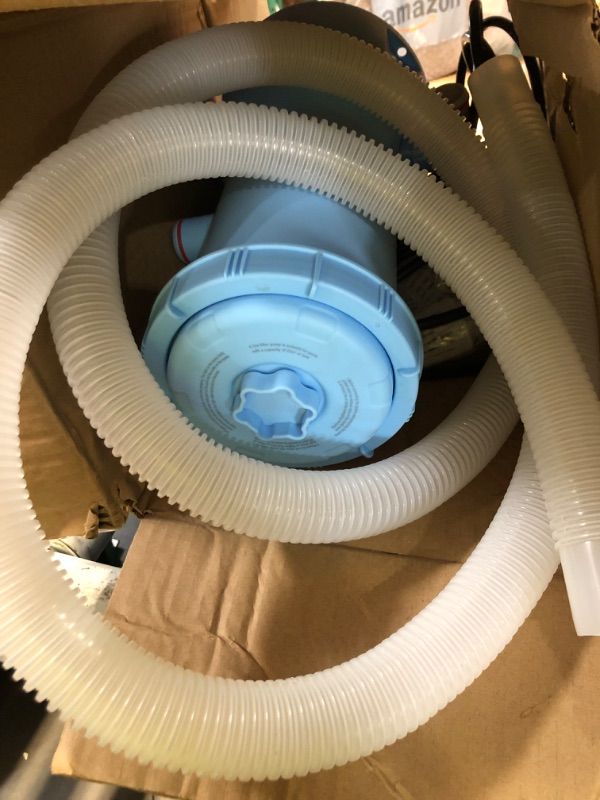 Photo 1 of **NOT IN ORIGINAL PACKAGING** BluClear Standard Series Above Ground Pool Filter Pump - 800 GPH Flow Rate | Rapid Circulation & Micro-Debris Filtration, Pool Cartridge Filter Pump System - Keep Water Crystal Clean & Clear-Deep Blue