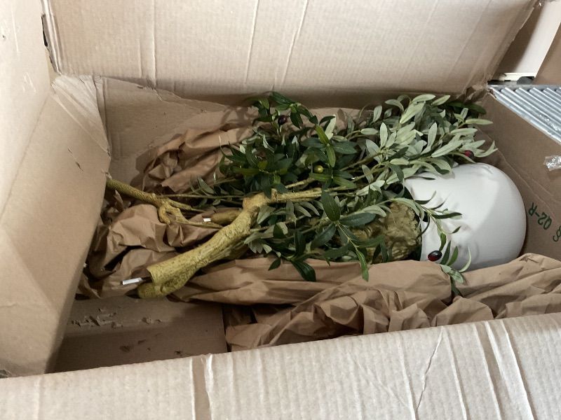 View 3 of ***STOCK PHOTO FOR REFERENCE ONLY***6FT Artificial Olive Tree, Indoor Faux Olive Tree Fake Potted Silk Olive Tree Plants with Lifelike Branches & Fruits for Home Office Decor