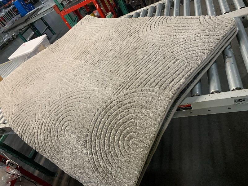 View 3 of ***STOCK PHOTO FOR REFERENCE ONLY*** 8x10 Area Rugs for Living Room Bedroom, Grey Rug Large Carpet ROUNDED CORNERS