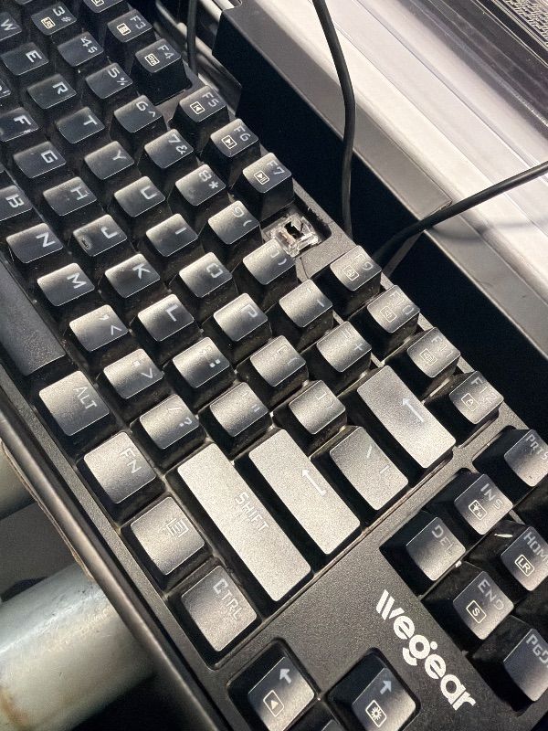 View 2 of ***MINOR DAMAGE***wegear Wired Mechanical Gaming Keyboard, 104-Key, BlackI