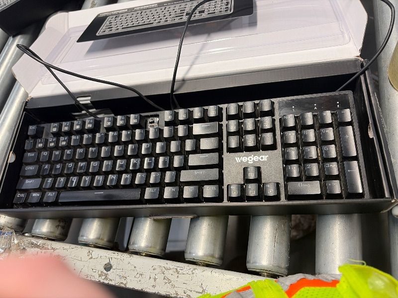 View 3 of ***MINOR DAMAGE***wegear Wired Mechanical Gaming Keyboard, 104-Key, BlackI