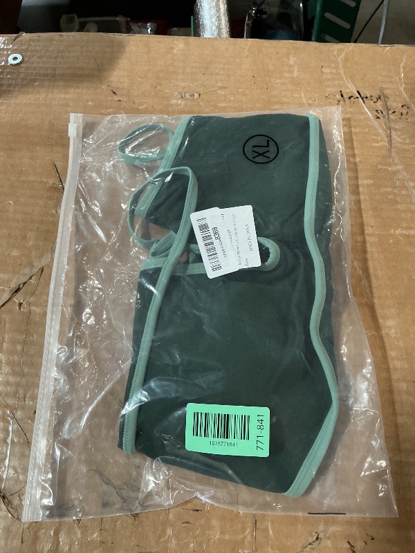 Photo 1 of ***MISSING BOTTOMS***Aoxjox Women's Color Block Workout Sports Bras Fitness Lexi Lined Strappy Bra Athletic Yoga Crop Tank (Forest Green/Sage Green, X-Large)
