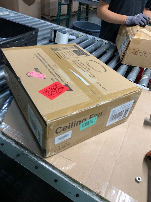 Photo 1 of ***FACTORY SEALED - OPENED FOR INSPECTION***ZMISHIBO Ceiling Fans with Lights and Remote, 19.7'' Low Profile Ceiling Fan, 3000-6000K Dimmable Modern Flush Mount LED Fan Light, 6 Wind Speeds, White Fandelier Ceiling Fans for Bedroom