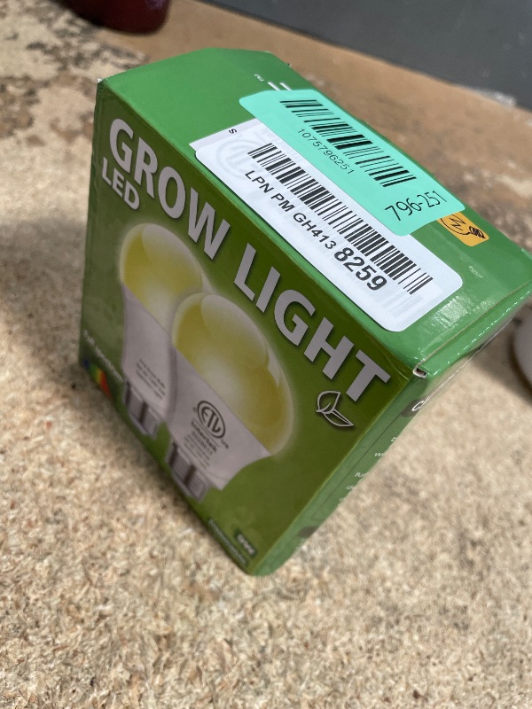 View 2 of 2 Pack LED Grow Light Bulbs?Full Spectrum Plant Light Bulb, 9W Replace 100W