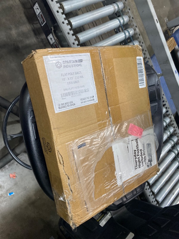 View 2 of 10" X 13" Open-End Flat Poly Bags (1000 Count) - 1.1 Mil Clear Bags